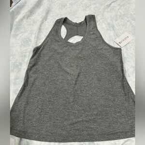 NEW Athleta Nitro Tank Women's Gray Racerback Keyhole Lightweight Top NWT  1X